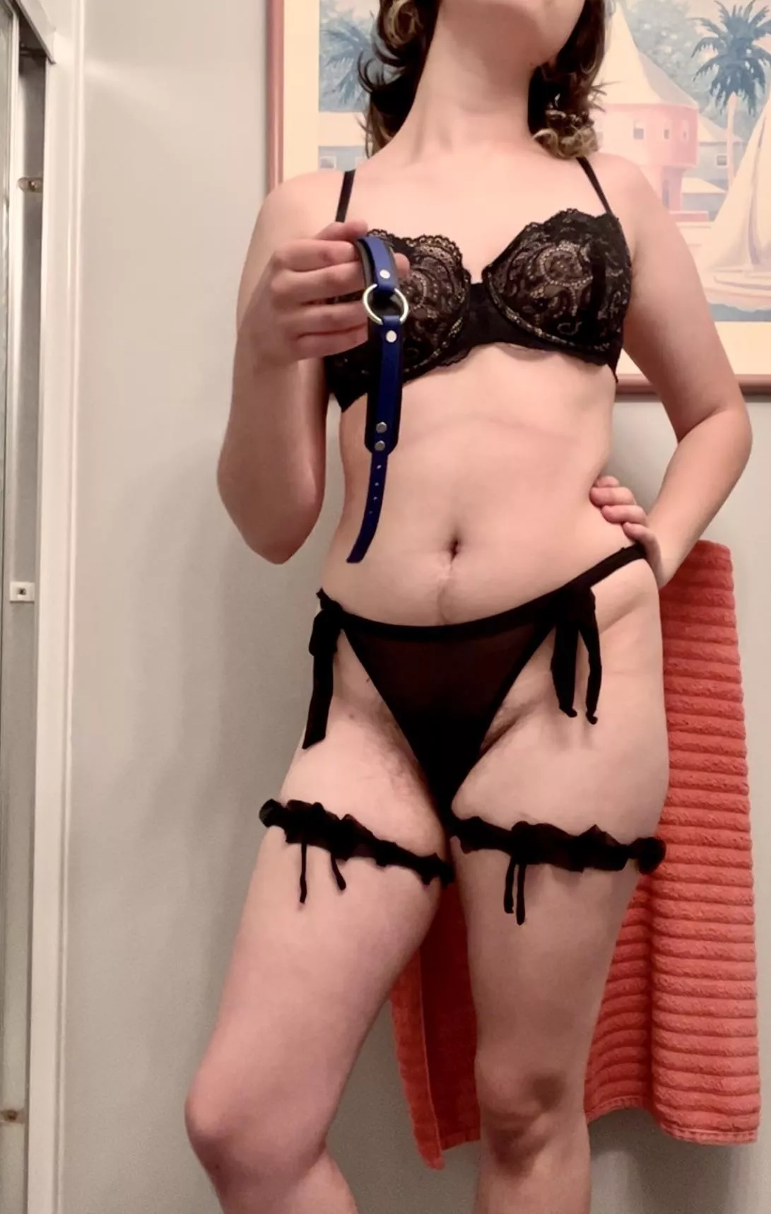 Who’s wearing the collar? 🖤💙🖤 posted by mikee_babe