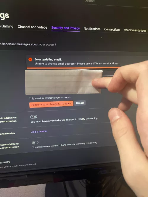 Why won’t it let me use my actual email? by Curious-crab967