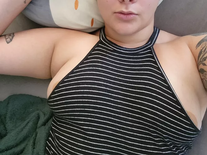 Your chubby friend lays on your couch, and her tits look like this. What do you do? 🤔 by MaeveMuscaria