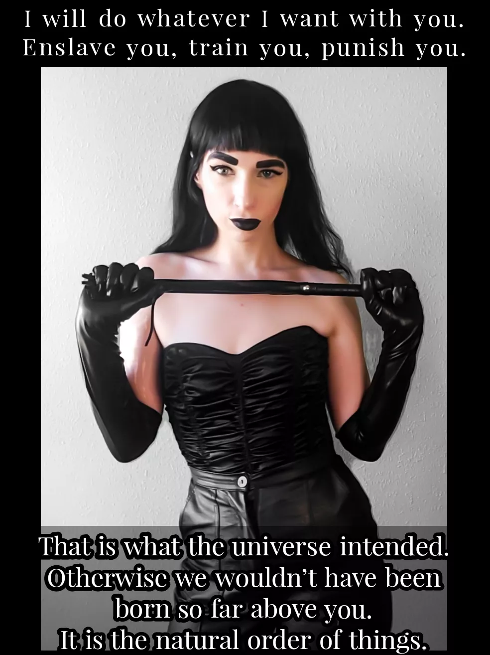 All women are Goddesses, and you will never measure up. We will exist far above you, always. posted by ladylavender333