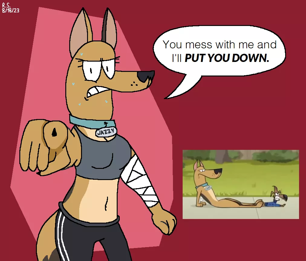 Anthro Jazzy (art done by me + context in the comments) posted by RickySmith2005