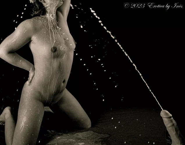 Drowned in cum from my supercharged ejaculating dildo. Could a guy ever cum like this? by InesduB