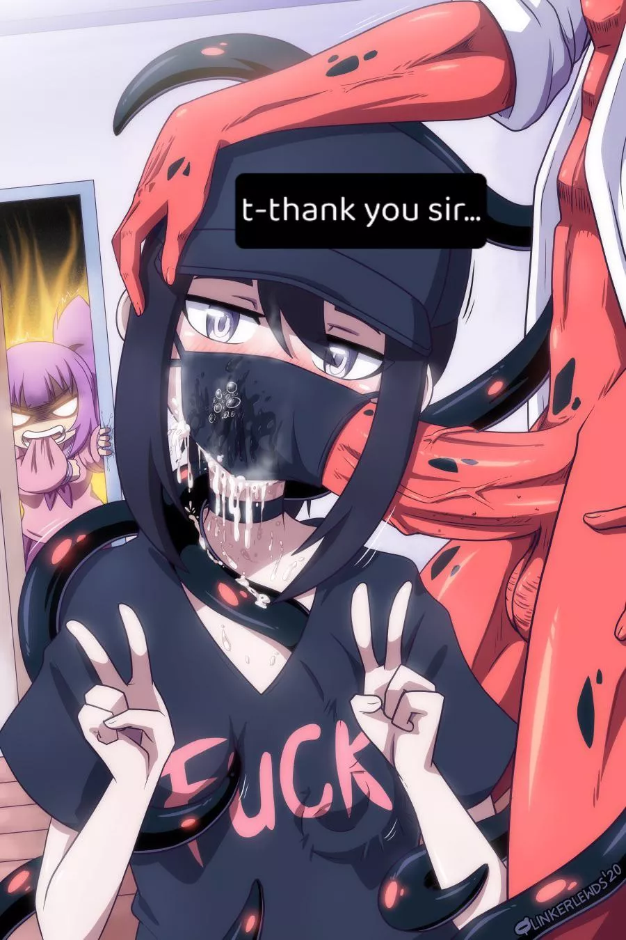 he dumped a load inside my mask before i started streaming… posted by NezumiDorei