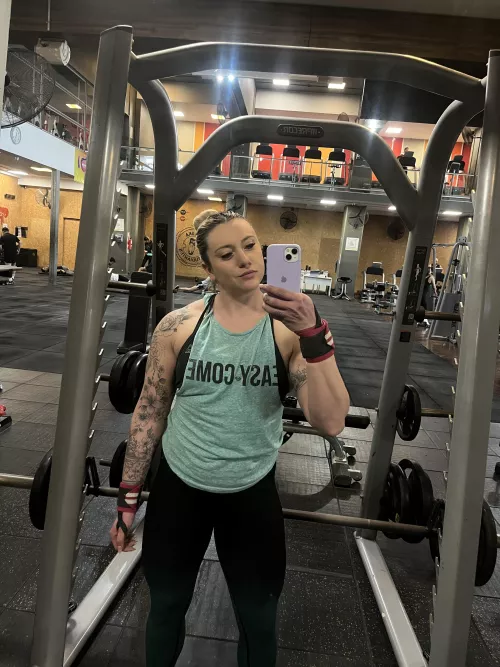 In the middle of an intense workout by FreyaSteel