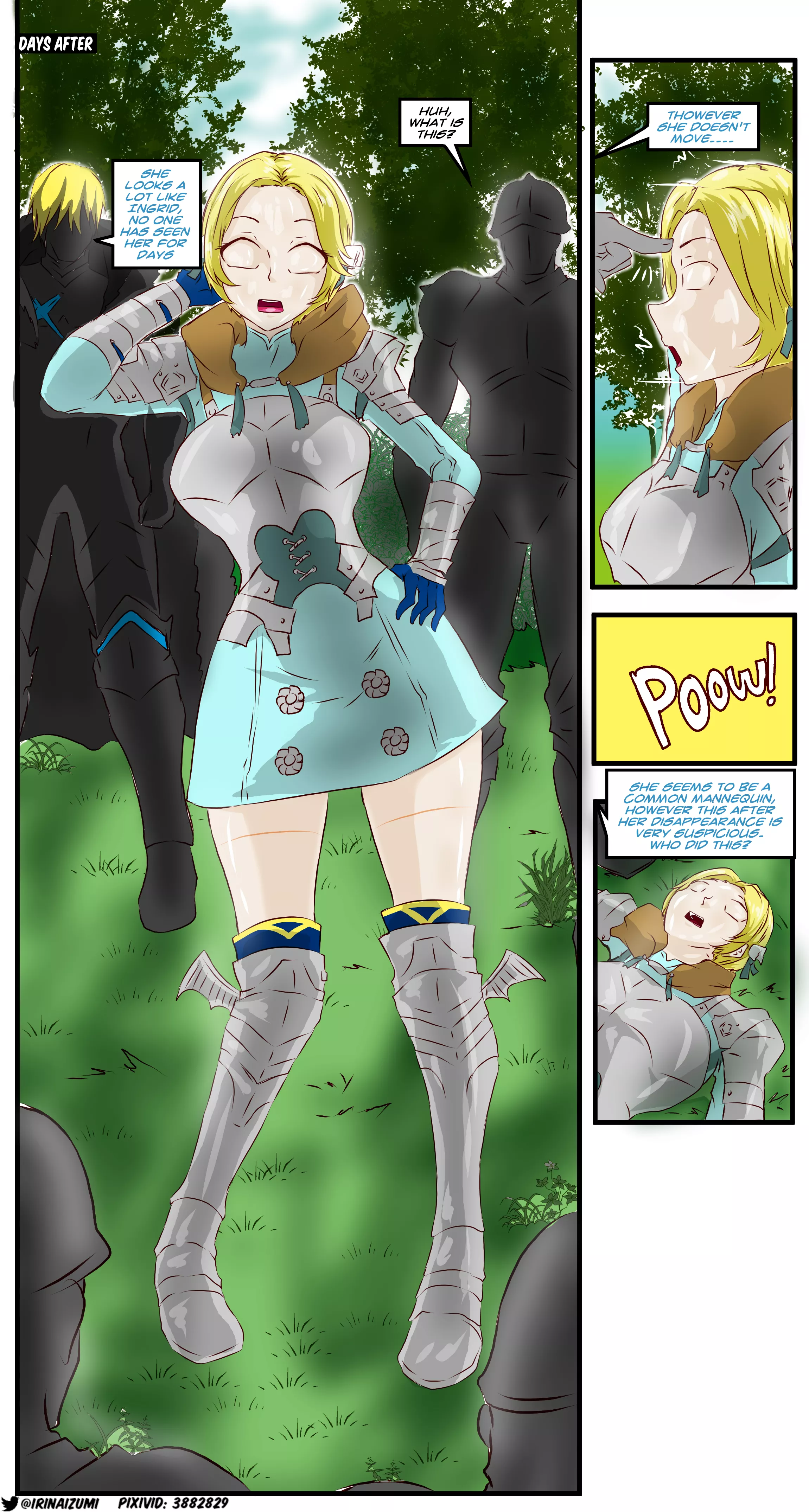 Ingrid (FE) is turned into a mannequin after a failed experiment that tried to extract her powers in an orb. posted by LoudContract2700