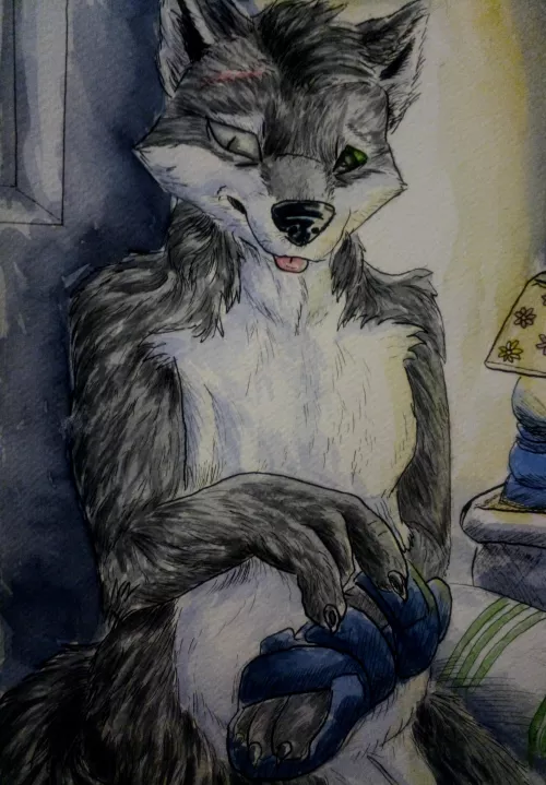Night splint (watercolor painting by me) by Eyfun
