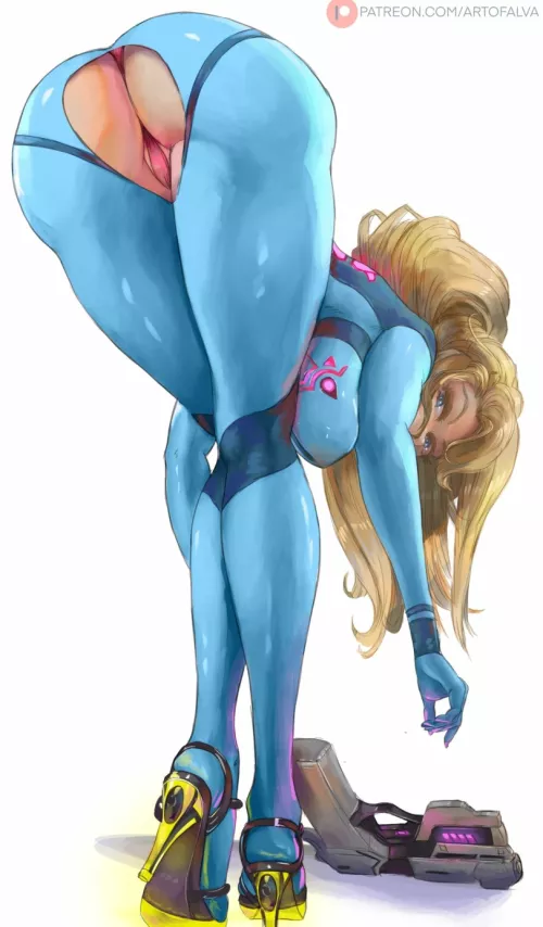 Oops dropped my gun [Samus Aran,Metroid] (artofalva) by Likeorlove77