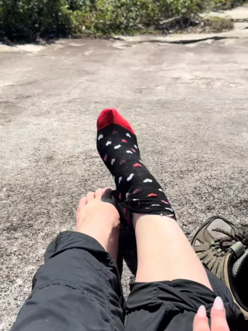 The best part of every hike is peeling off my sweaty socks after… or during 😉 by ariellegoddesss