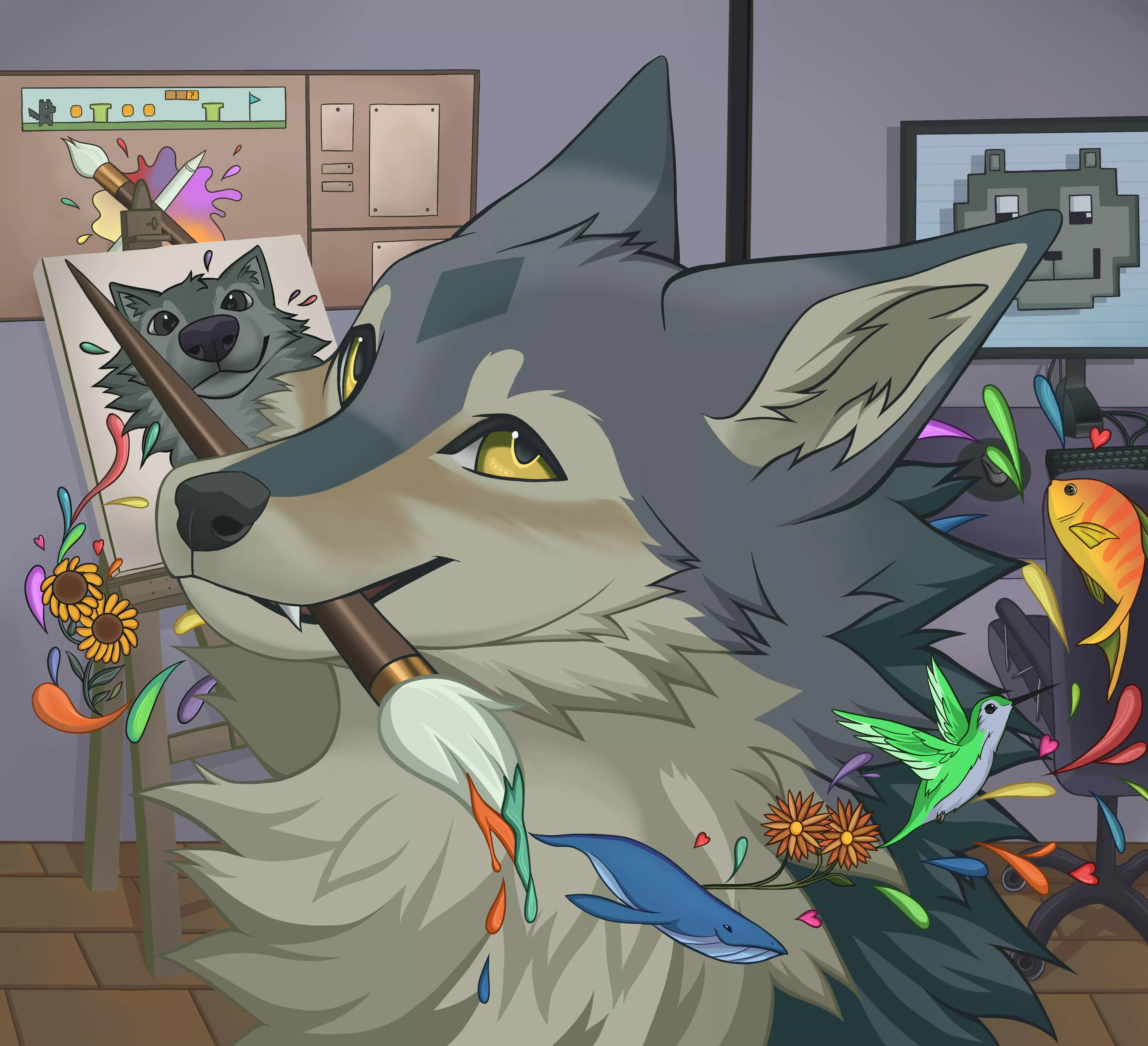 Wolf artist :3 (art by me) posted by eveliseart