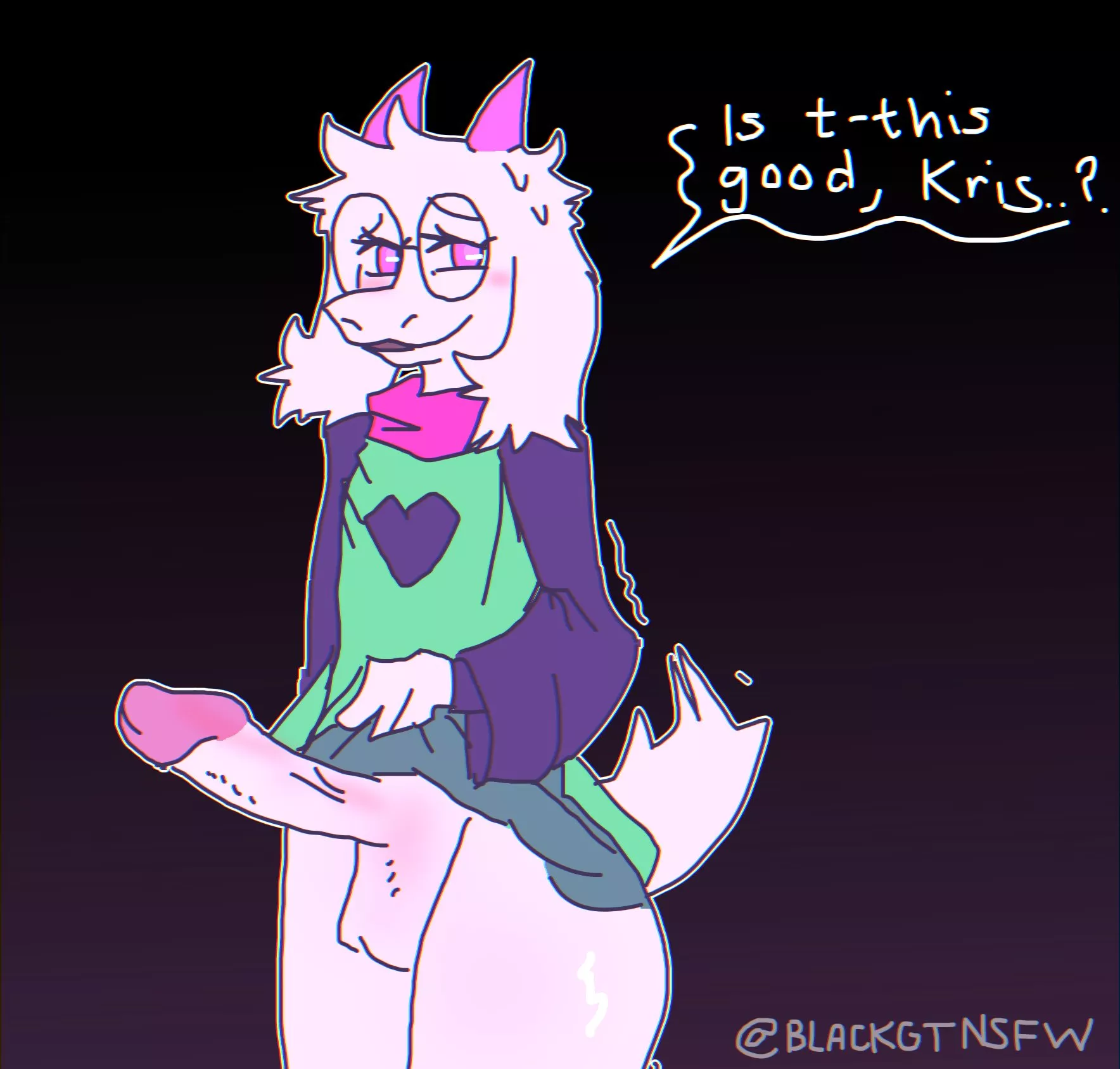 a bit of [Ralsei] cock (@BlackGTnsfw) posted by BlackGTnsfw