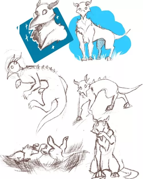 A skull doggo I made long time ago by GoalCareful9515