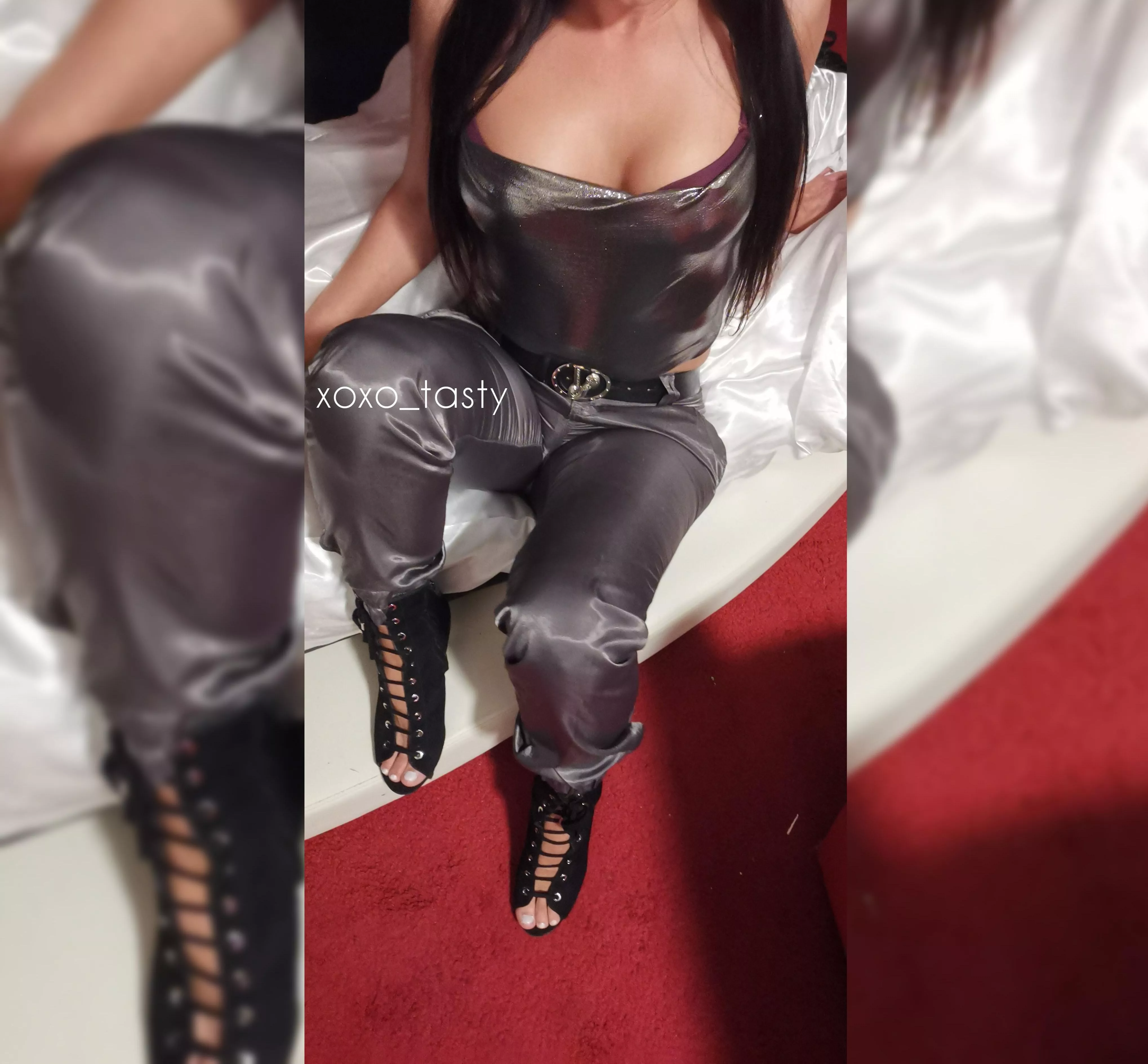 First post here, i just love the straps on these suede heels,don't you? Xx Zoey posted by tastysoles_com