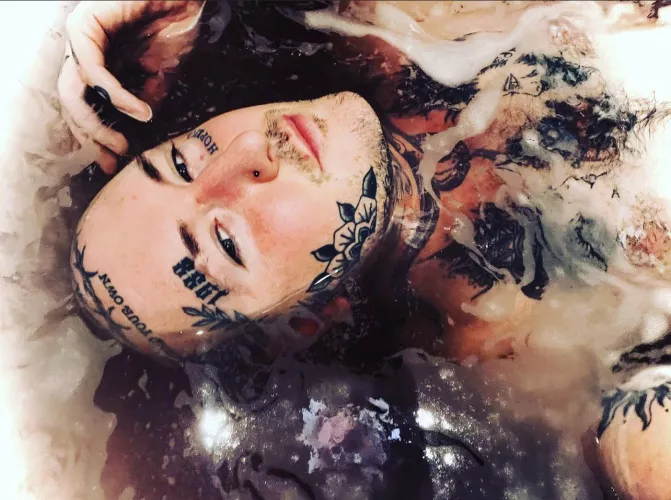 Just a wholesome non naked pic in a Lush bath by EmployerNegative6677