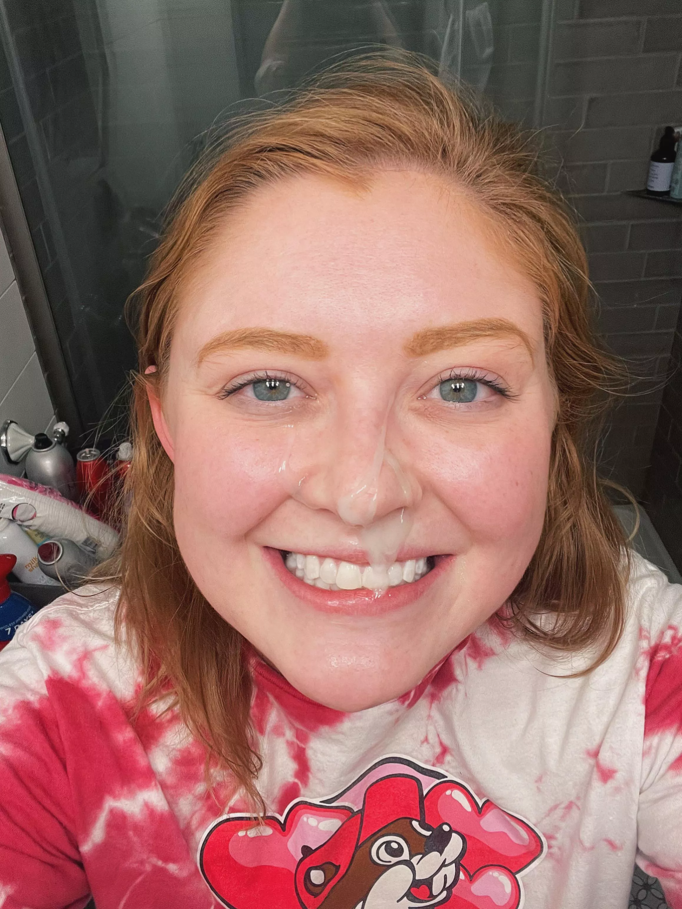 Just happy to have cum on my face! posted by merrellx