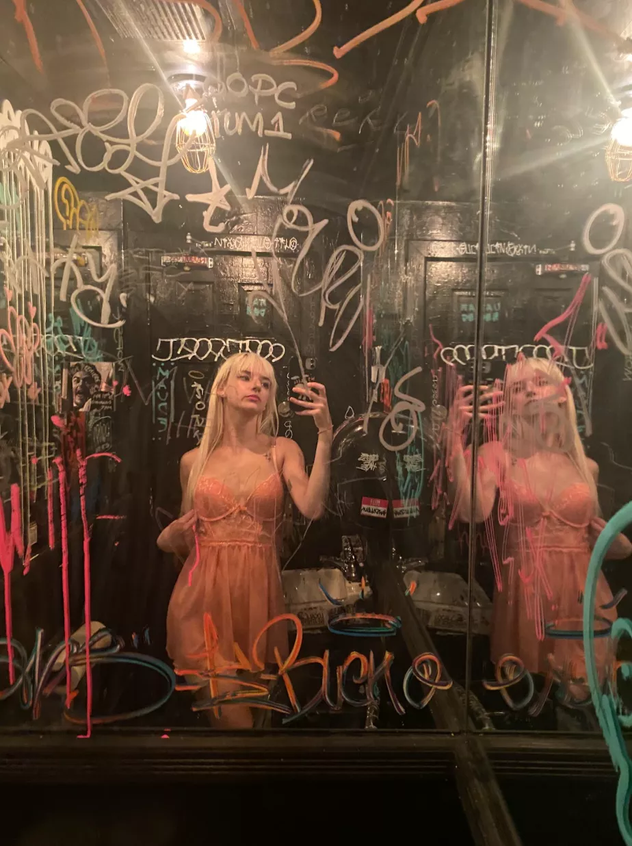 Me in the bathroom at the college bar my freshman year posted by kitcats456