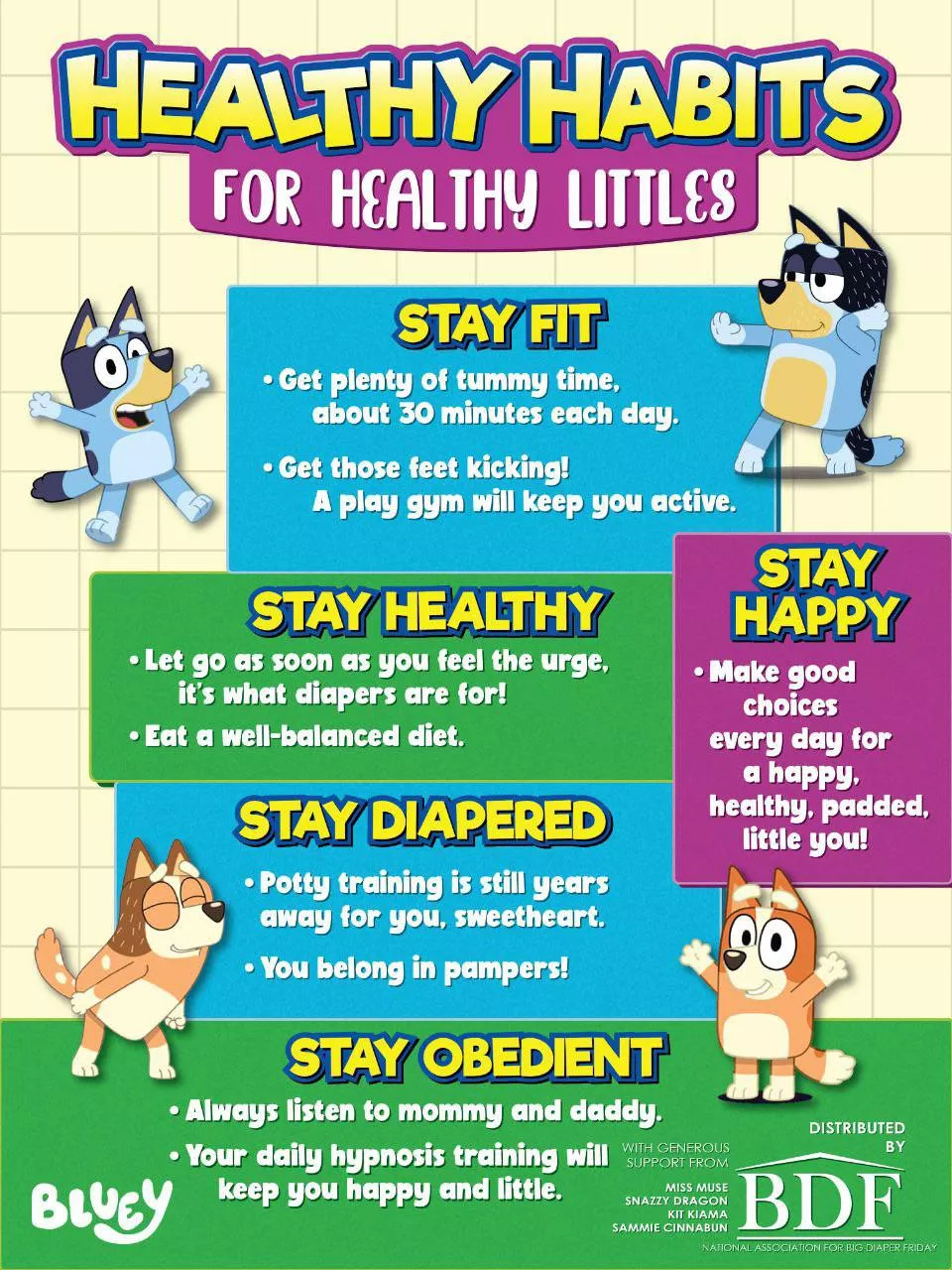 Someone forwarded me this. I’m not sure who to credit, but it’s too adorable not to pass along. Healthy Habits for Healthy Littles. posted by Lil-enthusi