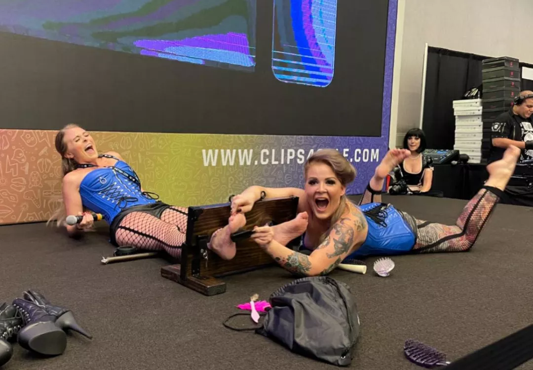 Whitney Morgan clearly takes immense delight in mercilessly tickling my feet posted by TheKittyQuinn