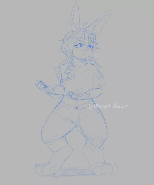 (Art by me) finished a little furry study!! by miwen_draws