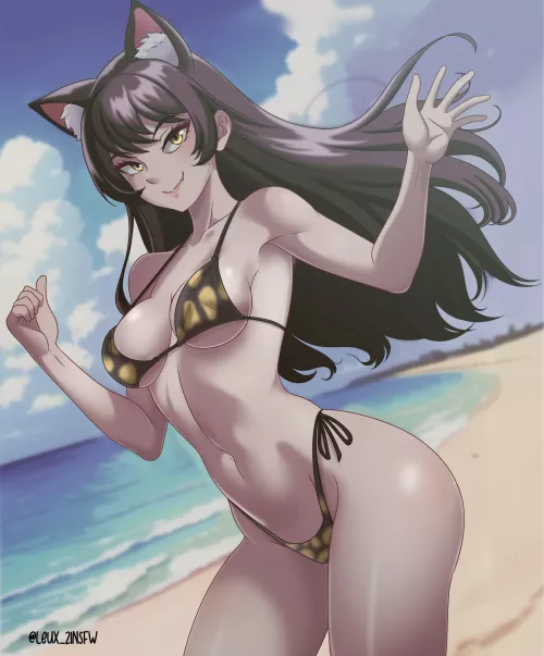 Blake posing in her swimsuit [Leux_21NSFW] by Zopriar5