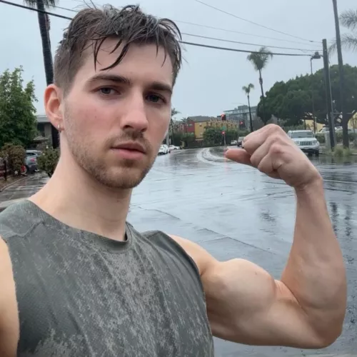 Enjoying a little bit of a workout in the tropical storm by shyboyadam