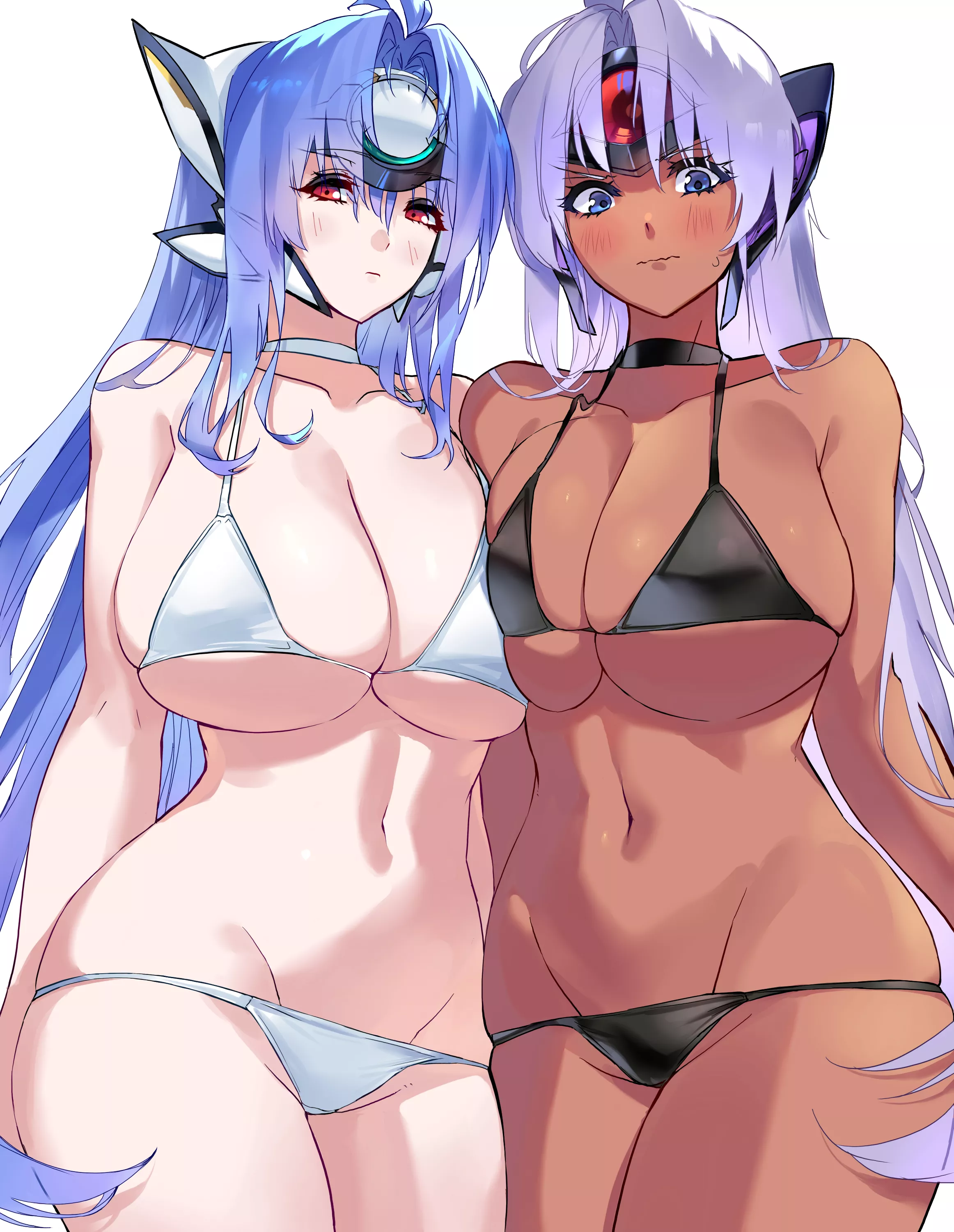 Kos-Mos and T-elos in bikinis posted by Terran117