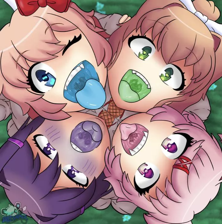 Me and my friends after ring pops (Artist: allithemeal) posted by TheWrestlingGod_2004