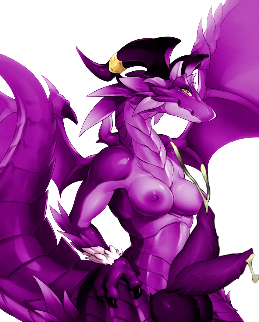 [Photoshop] Vaengromrkind the Half-Dragon dreams of divinity... And she might just have found the right way of gathering more followers ! (original picture by Healingpit) posted by LustDriven