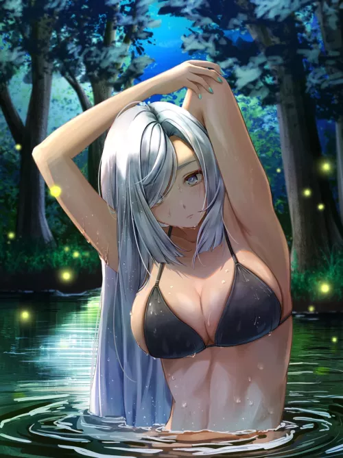 Shenhe Post Mission Cooldown [Genshin Impact] by xdragon2k