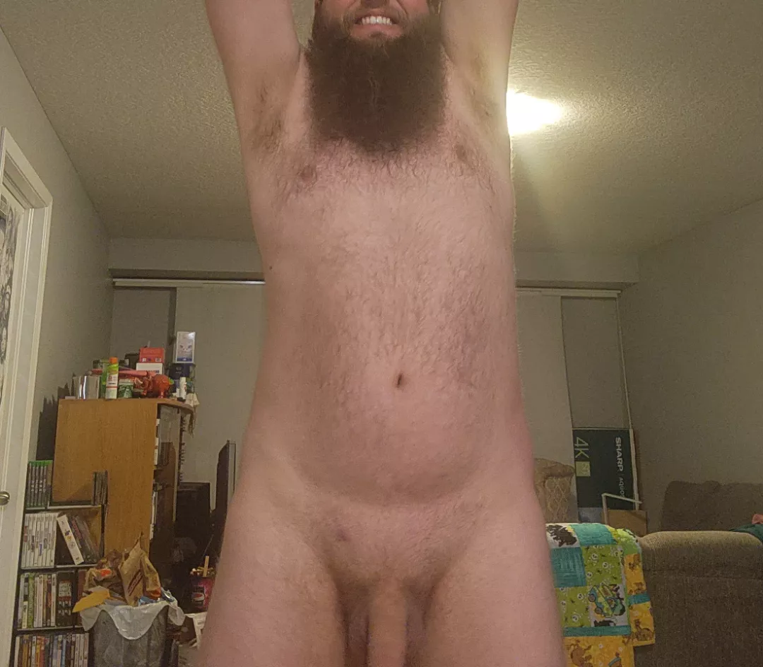 Stretching cub. 🌞 posted by BeardeddBombshell