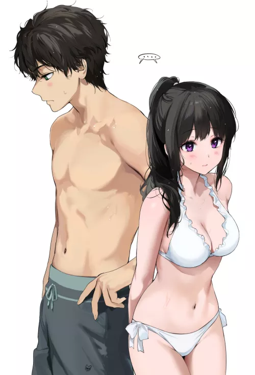 Chitanda and Oreki [Hyouka] by xSaviour_N