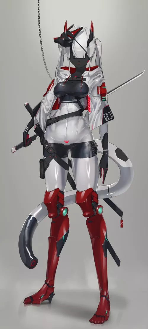 Cyborg assassin, ready to kill or please at a moments notice... by Vragner