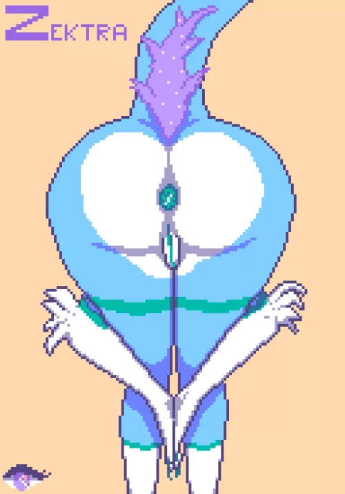 I saw this pose a lot so I decided to do it, this is Zektra from an erocosplay. by Eyeofnao