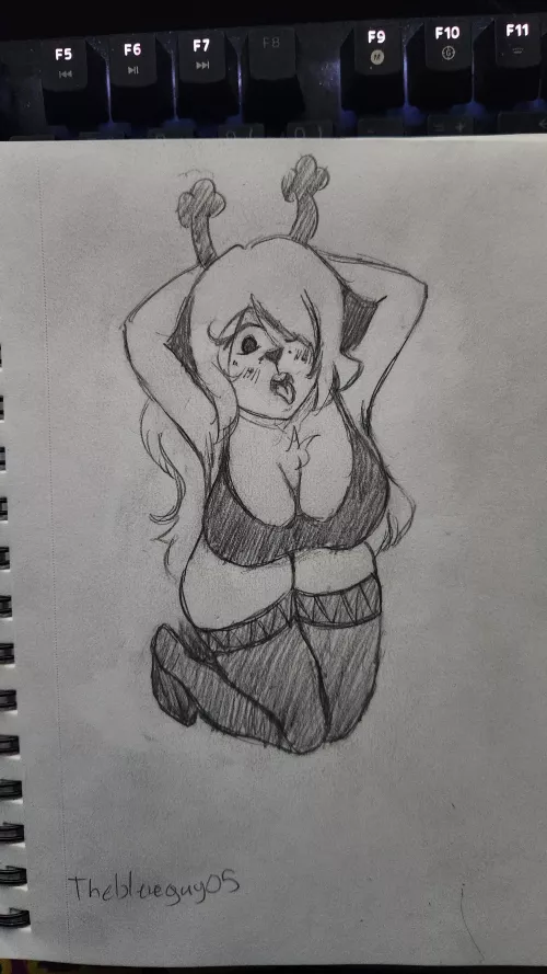 [Noelle] wearing black stockings by theblueguy05