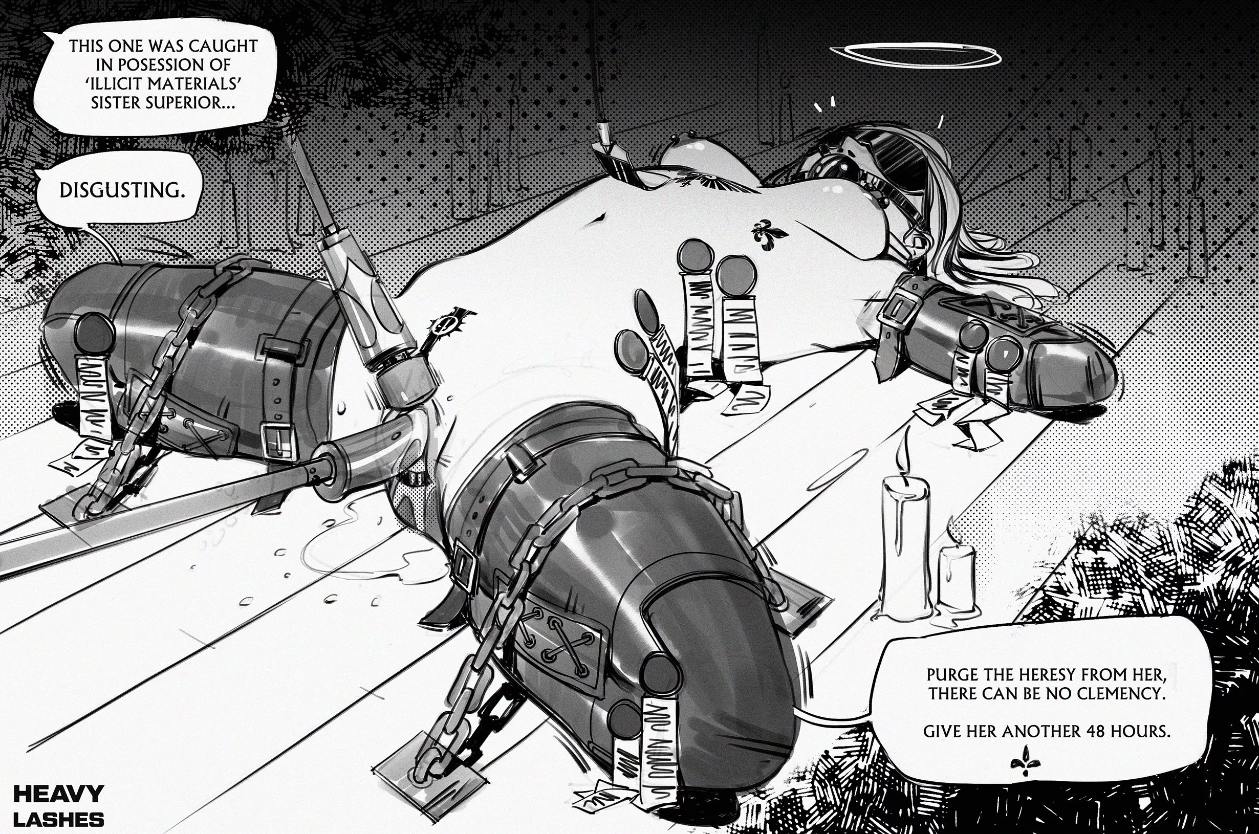 Purging her impure desires (@LashesHeavy) posted by MxSummer