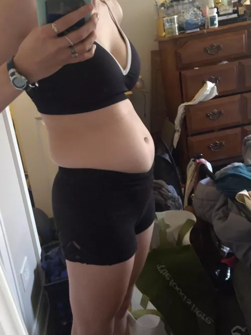 Should I go to the gym like this? I think my shorts shrunk in the wash and I'm worried they'll rip 😳😳 by littletreats12