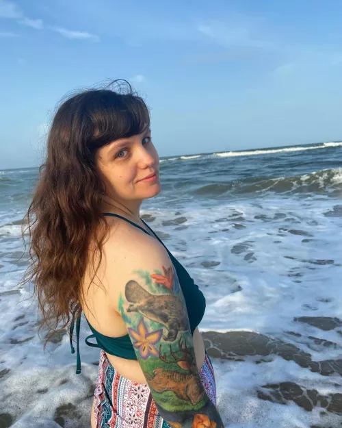 The beach is where I belong by GroovyNeonTeaCup