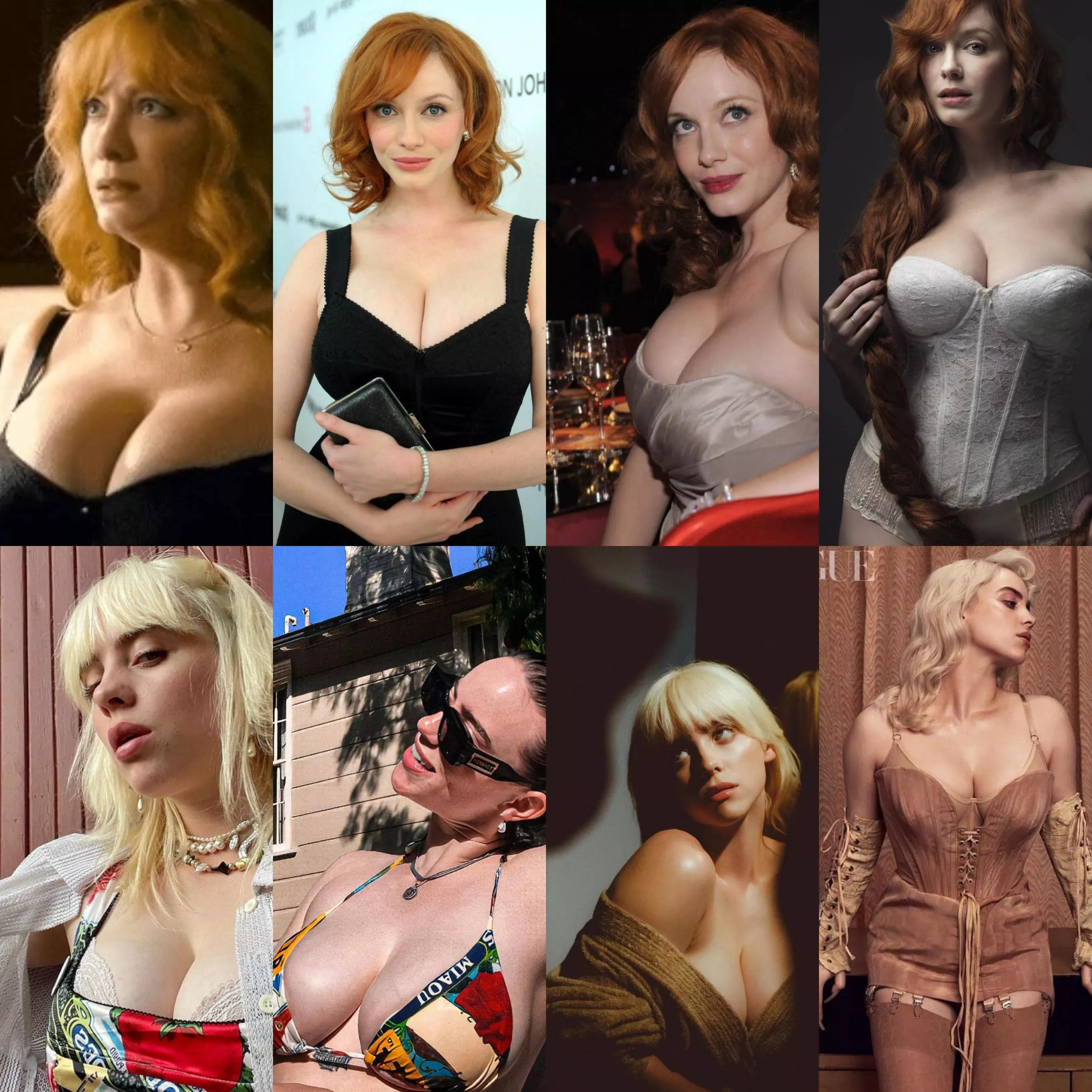 Christina hendricks and Billie ellish make for two of the best busty babes posted by collinseal