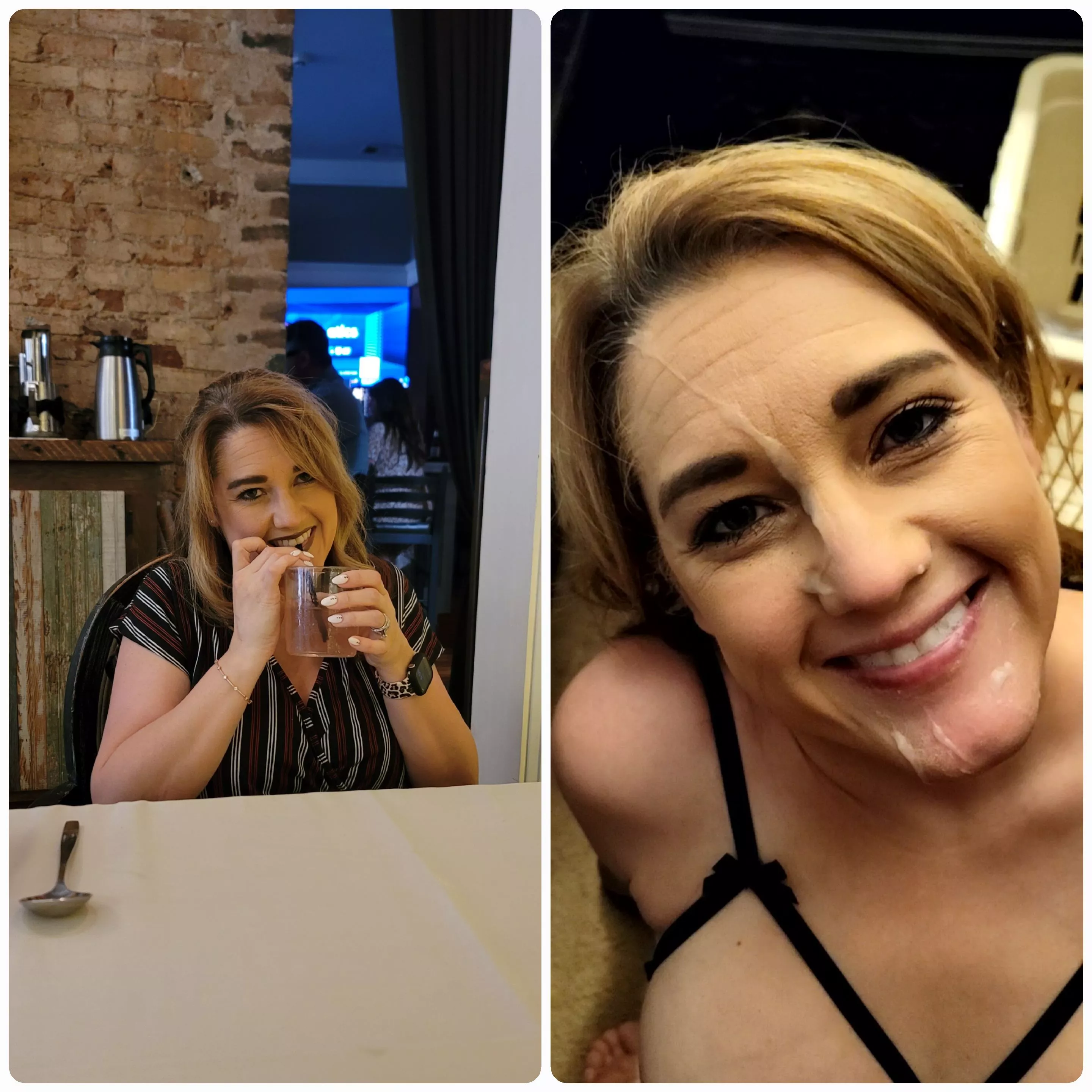 I love date nights ☺️. I eat for free and I get treated like cum slut at the end 🤤😋 posted by Gracie_Lays