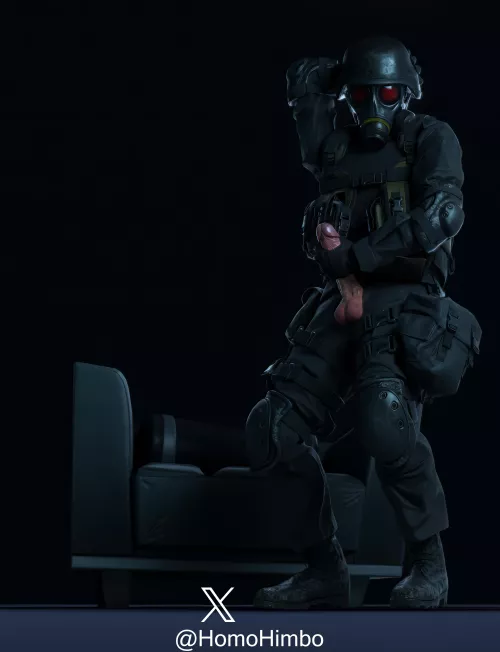 I rendered Hunk from Resident Evil, and WOW is he hot by homohimbo_