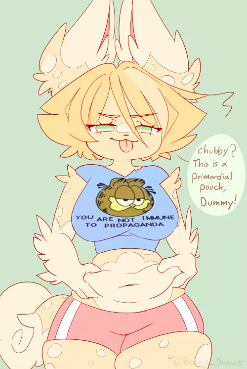 (Art by Me) She watches Netflix instead of doing pilates and is trying to make excuses by BonnyDraws