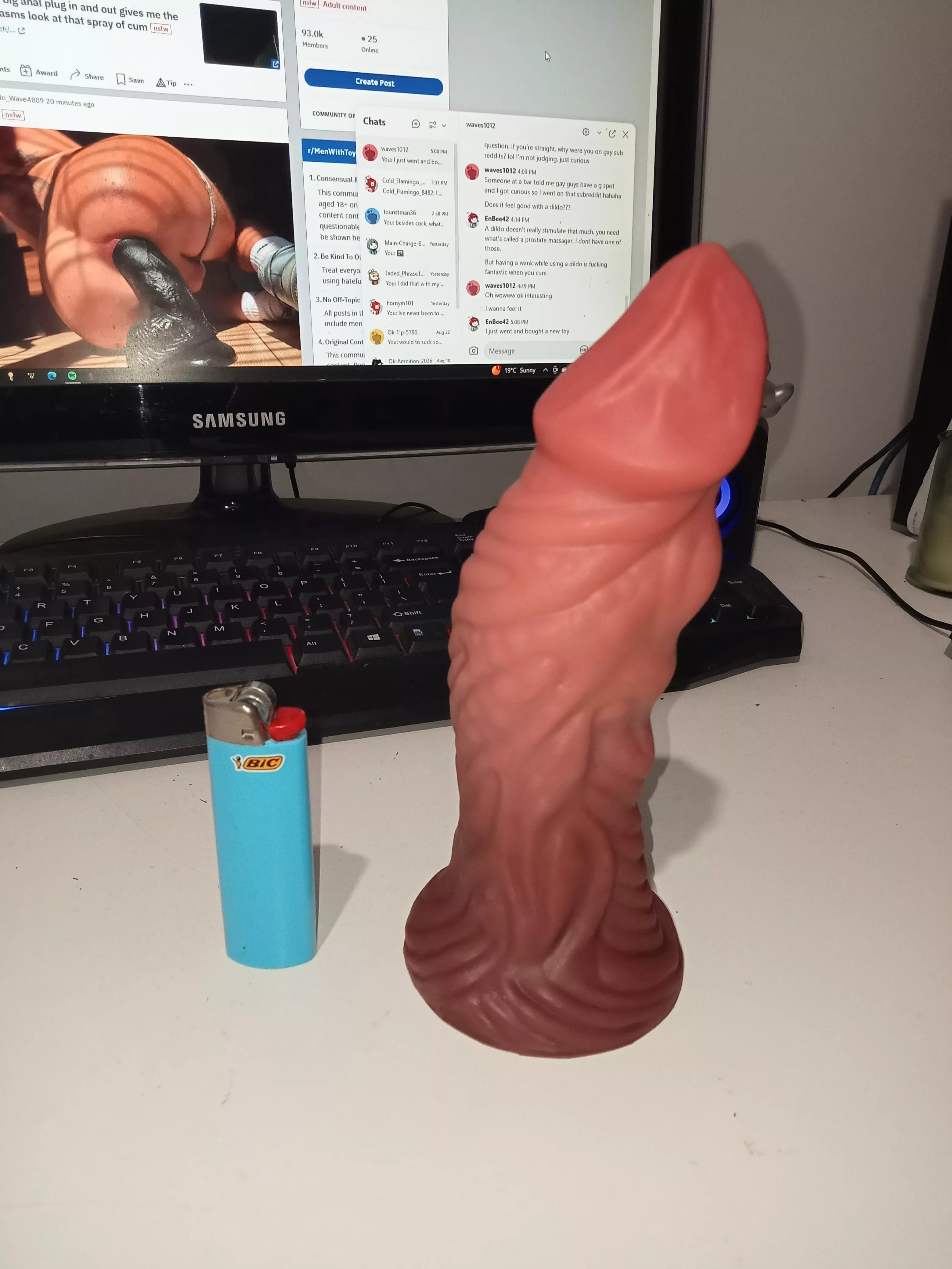 Just got a new toy. Can't wait to try it tonight. Never had one this thick before posted by EnBee42