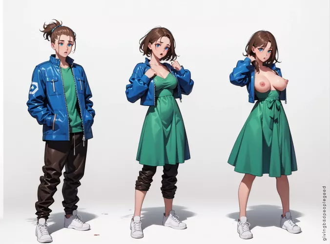 Pit Crew to Pin-up Model - Transformation Sequence (givingbadpeoplegood) by givingbadpeoplegood