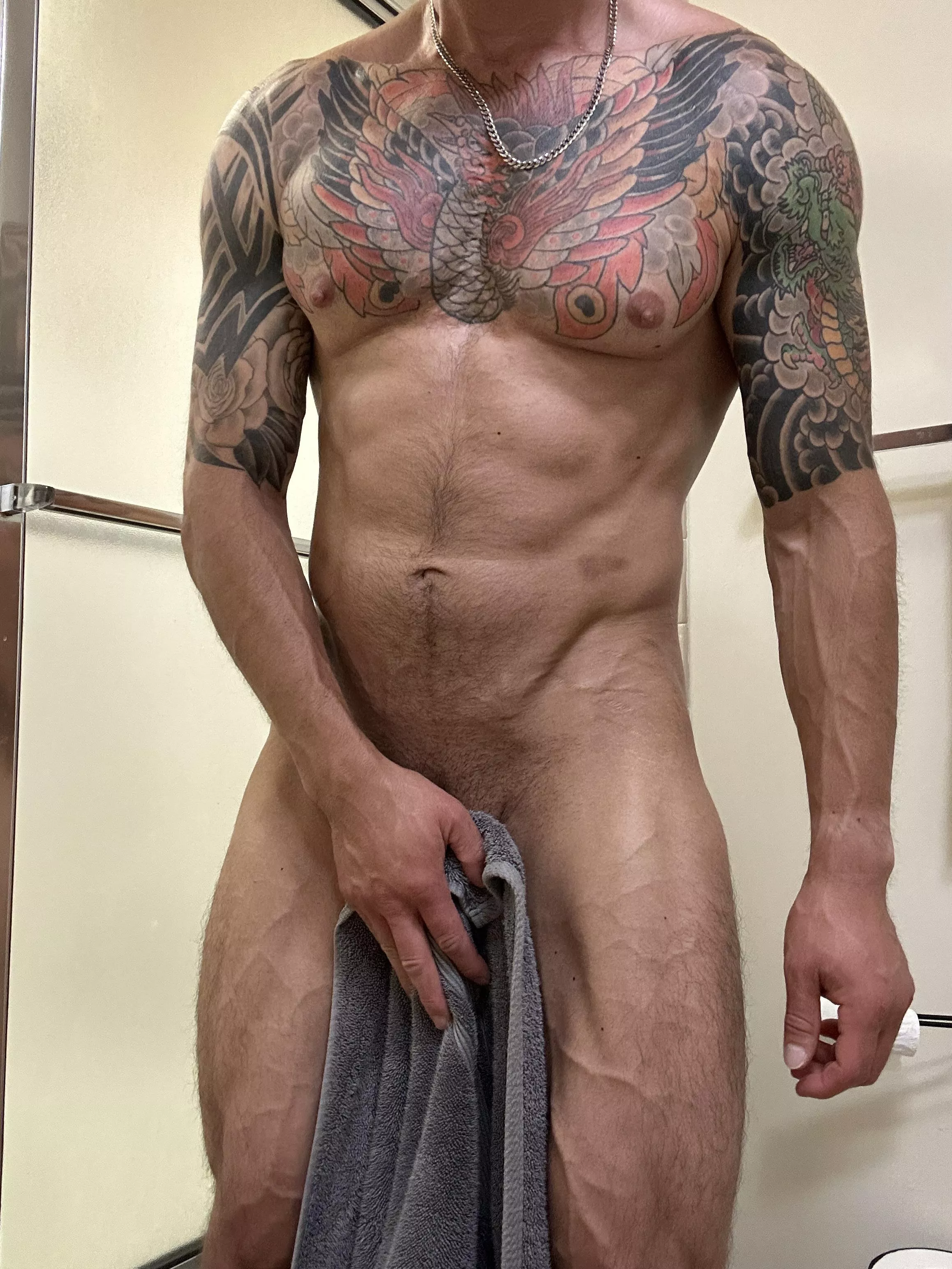 Towel’s keeping it PG, but the post-shower plan? Definitely X-rated posted by High_Daze