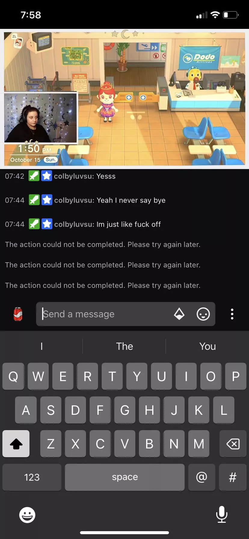 Twitch is bugging posted by dinwiddle16