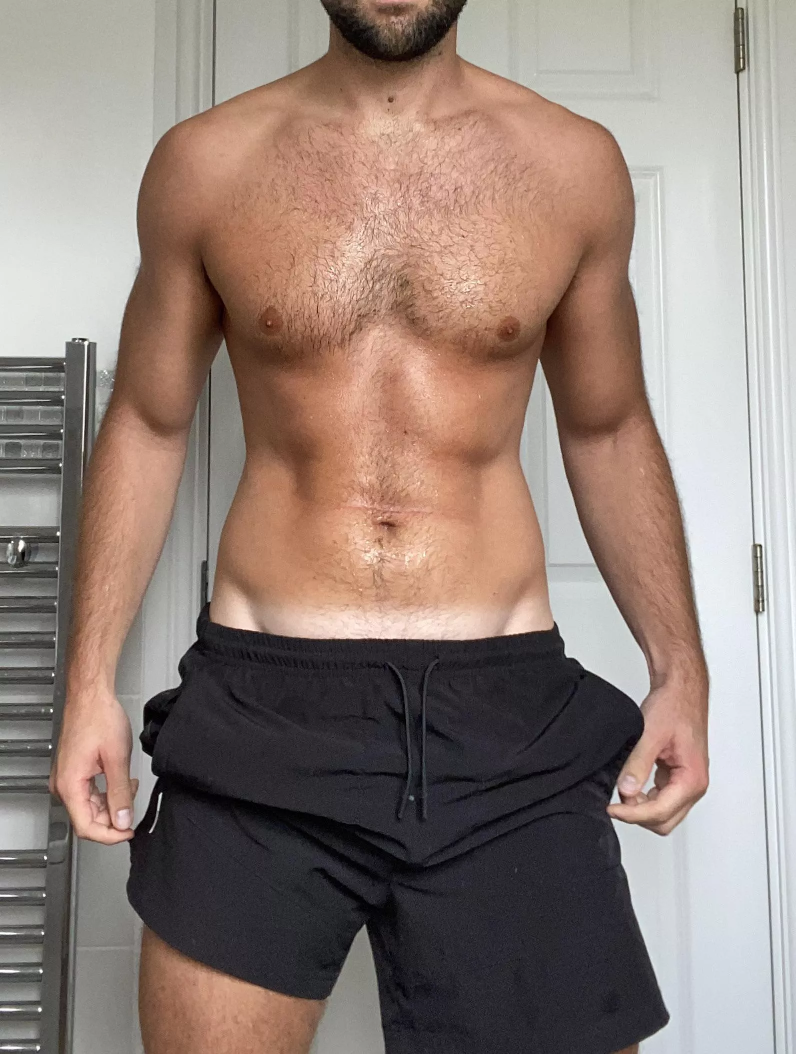 [28] Forgot boxers during that workout.. posted by ObjectWide93