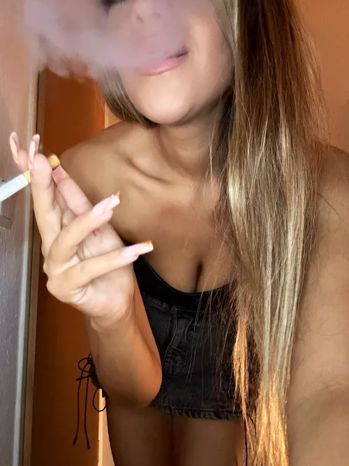 Blowing smoke in the air by Bubbly-Painter-4126