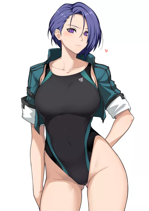 Curvy Shamir Nevrand is Flaunting her Black Competition Swimsuit [Fire Emblem] (Halcon) by ecchi_neko