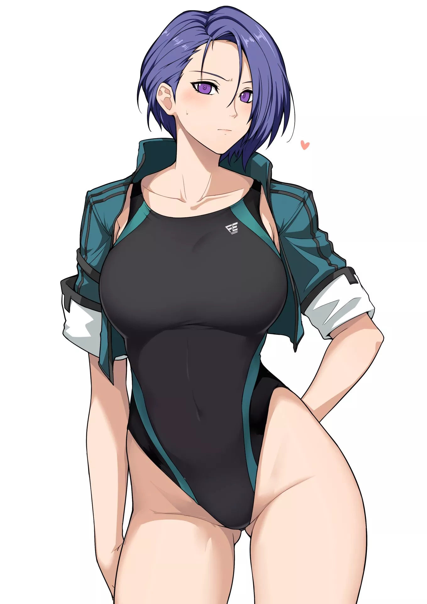 Curvy Shamir Nevrand is Flaunting her Black Competition Swimsuit [Fire Emblem] (Halcon) posted by ecchi_neko