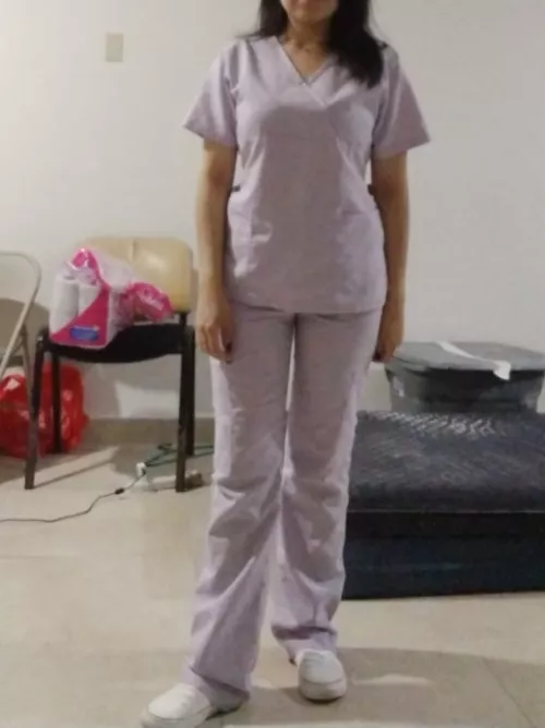 How do I look in lilac scrub? in turn by cardiobsy