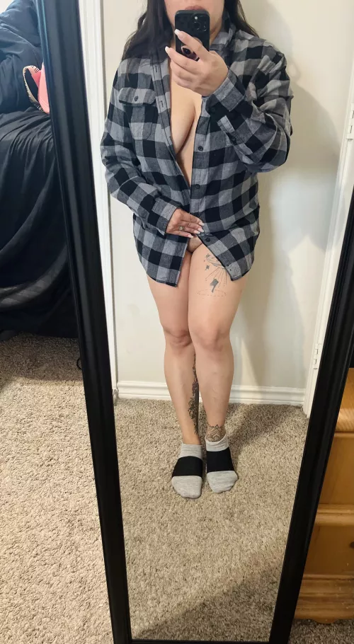 Longing in his shirt and ankle socks by Lollipoptoes22